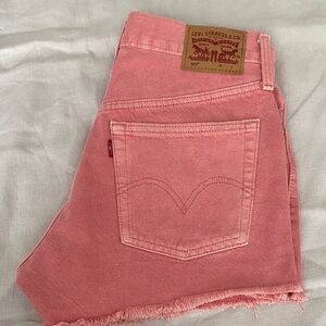 Levi's Women's Cropped Jeans in Pink/Peachy Color